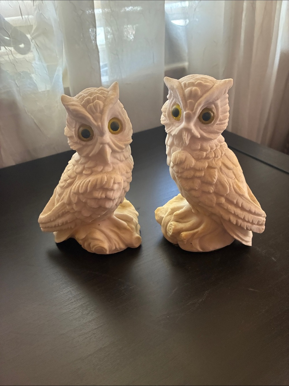Vintage Ceramic Owl Figurines - Set of 2